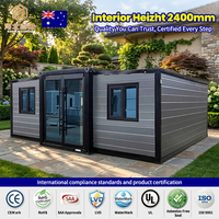 Hôtel modulaire préfabriqué en conteneur, prêt à l'emploi, conforme aux normes australiennes, conteneur extensible, mini-maison