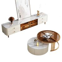 Meubles de salon minimalistes, armoire de rangement haut de gamme, décoration élégante pour la maison, ensemble de meuble TV et table basse