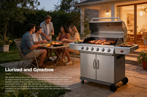 Barbecue à gaz en acier inoxydable à six brûleurs de la marque FUQI, personnalisable, de haute qualité, pour l'extérieur, garantie 1 an, facile à utiliser - Product Image 5