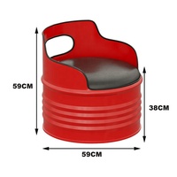 Table de bar et chaises en forme de fût de pétrole, style industriel et créatif, pour salon, espace de négociation, salon de thé et restaurant de barbecue