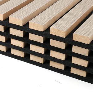 Villa Absorption Sonore Bois Naturel Mdf Placage Latte Panneau Acoustique pour Mur - Product Image 6