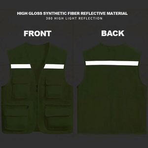Gilet de travail respirant pour photographe avec logo de sécurité personnalisé, vente en gros, gilet de pêche avec poches - Product Image 5