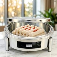 Réchaud de buffet électrique en acier inoxydable de qualité hôtelière, chauffe-plats isolé pour équipement de restauration