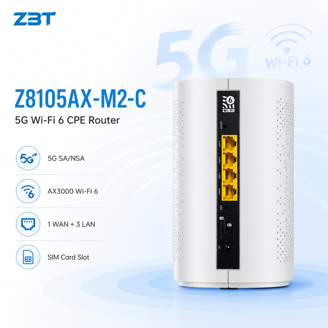 Openwrt Router Wifi 6 1WAN 3LAN Gigabit Port Dual Sim Card Slot Adopt Independent Wifi6 Chip Wireless Wifi Router