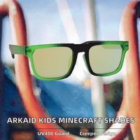 Kacamata Hitam Kartun Unisex ARKAID untuk Anak-Anak Creeper Classic Shades dengan UV400 Satu Ukuran Cocok untuk Kebanyakan Anak