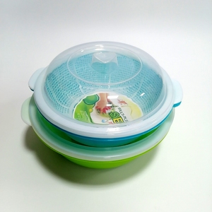 カバー付きふるい家庭用カラーキッチンウォッシュふるいプラスチック野菜フルーツラウンドプラスチックホームキッチン3L - Product Image 5