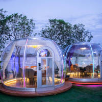 Full House Clear Igloo Glamping Bubble Dome Tente préfabriquée pour l'extérieur High Bubble Dome House