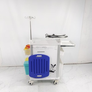 Chariot d'urgence hospitalier ABS à <span class=keywords><strong>5</strong></span> <span class=keywords><strong>tiroirs</strong></span>, chariot mobile pour médicaments avec poteau porte-perfusion, roulettes silencieuses, <span class=keywords><strong>tiroirs</strong></span> verrouillables, garantie 1 an - Product Image 4