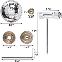 Tête de débroussailleuse à fil d'acier de 6/8 pouces, lame à herbe pour débroussailleuse, accessoires pour outils électriques de jardinage