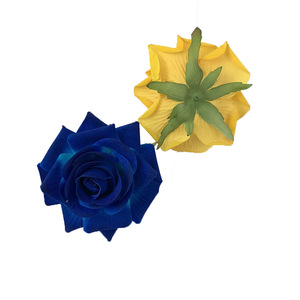 Rosas de terciopelo de 12 cm, cabezas de rosas de seda para decoración de pasteles de boda - Product Image 5