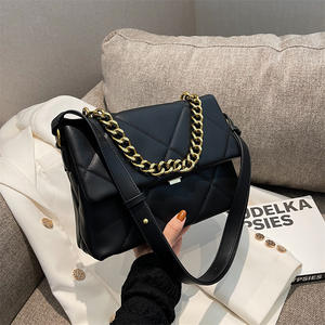 महिलाओं की फैशनेबल डायमंड प्लाड चेन क्रॉसबॉडी कंधे बैग अनुकूलन योग्य एकल स्ट्रैप पु अस्तर आला अंडरआर्म शैली कवर - Product Image 2