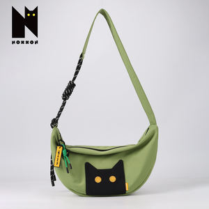 नोxon उच्च अंत हरे रंग के क्रॉसबॉडी बैग आकस्मिक बिल्ली एकल हल्के पॉलिएस्टर अस्तर फैशन डंपलिंग बैग हैंडबैग क्रॉसबॉडी बैग - Product Image 5