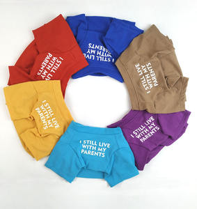 À l'intérieur de maman papa petite Miss bouledogue français Pet chien t-shirt gilet pour animaux de compagnie lettre impression chien à deux pattes tissu col rond gilet pour l'été - Product Image 3