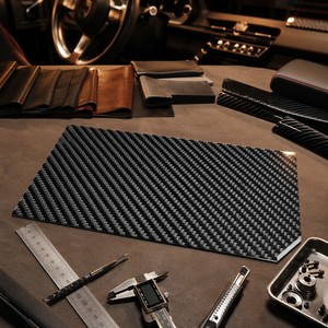 Lastra in Fibra di Carbonio 3K 400x500x2.0mm Twill Lucida, Piastra Decorativa per Finiture Auto, Mobili, Cover per Telefoni, Tablet, OEM - Product Image 3