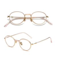 Benyi ultra-léger Design japonais 100% fait à la main pur acétate titane rond optique luxe haute qualité montures de lunettes