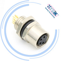 Conector de Ensamblaje en Campo IP67 M8 de 4 Pines, Completamente Metálico, Impermeable y Blindado, Conectores Rectos para Servomotor