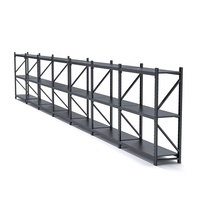 Étagères en fer de moyenne capacité, 5 niveaux, 200 kg/niveau, empilables, installation facile, anti-rouille, système de rayonnage pour supermarchés et entrepôts