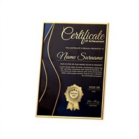 Cadre photo personnalisé en alliage pour certificat de certification A4, lettre d'autorisation, certificat d'honneur, lettre de nomination, plaque de médaille