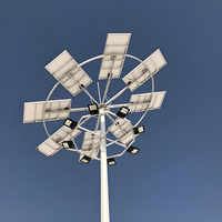 Poteau d'éclairage LED pour stade de football 15M 20M 25M 30M 45M, 200W 700W 800W, projecteur LED, poteau d'éclairage en acier