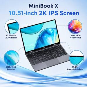 Portátil 2 en 1 Ultra Portátil de Aluminio para MiniBook X Windows 11, 920g Ligero, Pantalla 2K de 10.51 Pulgadas, Intel U300, 16GB, 512GB SSD - Product Image 3