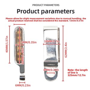 Clignotant modifié pour trottinette électrique, 12V, bicolore, en alliage d'aluminium - Product Image 2