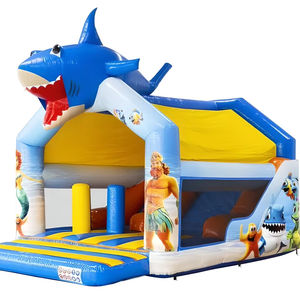 <span class=keywords><strong>Castillo</strong></span> Inflable Personalizable con Temática de Circo, con Tobogán Ancho y Techo, Área de Juegos para Niños y Adultos, para Uso en Parques o en Casa - Product Image 1