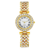 Montre bracelet à quartz pour femme, motif romain, incrustée de diamants, bracelet en acrylique, best-seller du commerce extérieur, mode écologique