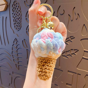 Llavero de Ganchillo Hecho a Mano 3D de Helado, Bonito Colgante de Lana Tejida de Dibujos Animados para Bolsos, Pequeño Regalo para Niñas al por Mayor - Product Image 6