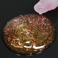 Gloss à lèvres en tube à marque privée avec effet arc-en-ciel bicolore vibrant et formule de gel brillant biologique, gloss à lèvres scintillant