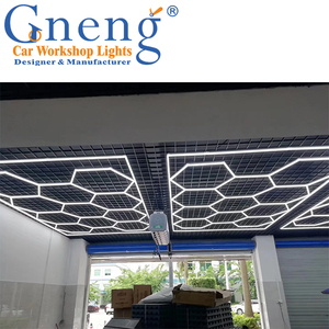 3m*4.8m Deformable Led <strong>Hex</strong> Lamp Hanging Hexagon Detailing Led Lighting Modular Hexagon Ceiling Garage <strong>Light</strong> - Product Image 4
