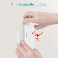Capteur de porte/fenêtre WiFi Tuya en stock, alimenté par USB, alarme de contact intelligente, alerte via application, commande vocale, aucun hub requis pour la sécurité