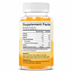 Gomitas Veganas con Vitamina C y Zinc, Suplemento Dietético, 45 Unidades, Gomitas para el Apoyo Inmunológico, 2-4 por Día - Product Image 4