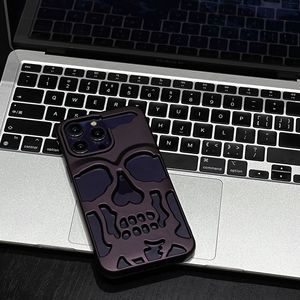 Phổ Biến Halloween Matte <span class=keywords><strong>Skull</strong></span> Hollow Trường Hợp Điện Thoại Cho <span class=keywords><strong>Iphone</strong></span> 11 12 13 14 15 16 17 Pro Max 17air Làm Mát Chống-Mùa Thu Di Động Bao Gồm - Product Image 6