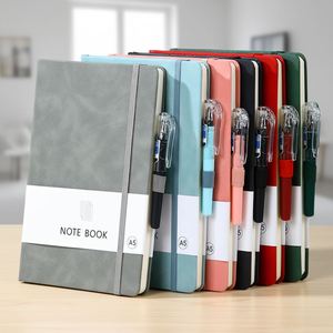 Hot A4 A5 A6 Embossed Logo Pu Leather Notebook Dotted Inner Page Binding Elastic Strap Notebook for Business - Product Image 5