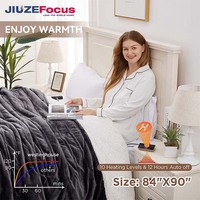 Couverture électrique lavable en peluche douce, taille personnalisée, couverture chauffante