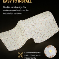 Marbre Escaliers LED Feuille Lumière Blanc Chaud 490*245mm DC24V 28W 242LED Flexible Panneau Rétro-Éclairage Dimmable Quartz Pierre illuminations