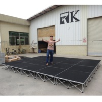 Escenario Portátil Ligero de Aleación de Aluminio, Fácil de Montar, para Eventos en Interiores y Exteriores, Modelo RK-Portable Stage RAK-SQ4I, con Certificación TUV CE