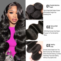 Extensions de cheveux humains lisses alignés sur les cuticules, Remy vietnamien 12A, non traités, noir naturel, vente en gros