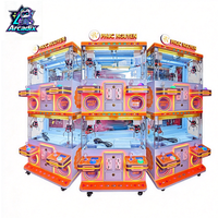 Promotion : Machine à griffes à monnayeur double niveau pour 4 joueurs, attrape-poupées, jeu d'arcade commercial pour centre commercial