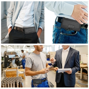Housse <span class=keywords><strong>de</strong></span> téléphone portable HAWEEL avec logo personnalisé, 4.7 pouces, pince ceinture en nylon, pochette <span class=keywords><strong>de</strong></span> transport horizontale avec fente pour carte - Product Image 6