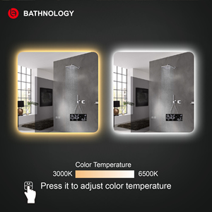 Hiện đại hình chữ nhật tắm gương với đèn <span class=keywords><strong>LED</strong></span> cảm biến cảm ứng chuyển đổi defogger IP44 đánh giá chiếu sáng thiết kế đồ họa giải pháp - Product Image 4