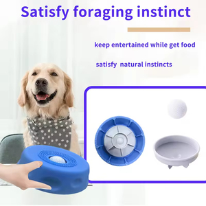 New Slow Feeder <strong>Dog</strong> <strong>Bowls</strong> for Liquid <strong>Food</strong> Bone Broth Yogurt Anti-Slip <strong>Dogs</strong> Silicone Rolling Lick Ball <strong>Bowls</strong> Pet Licking Fun Mat - Product Image 3