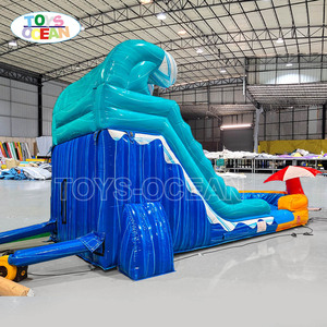 Grand <span class=keywords><strong>toboggan</strong></span> aquatique gonflable de <span class=keywords><strong>vacances</strong></span> en plein air personnalisé avec <span class=keywords><strong>piscine</strong></span> adapté aux adultes et aux enfants fête dans la cour - Product Image 4