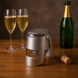 Tapón para botella de vino espumoso Westmark, paquete de 5, de acero inoxidable, reutilizable para la conservación del champán - Product Image 3