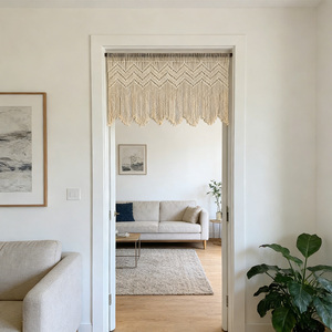 Paravent en macramé <span class=keywords><strong>à</strong></span> franges irrégulières, directement de l'usine, pour les studios de design d'intérieur et les marques hôtelières - Product Image 5