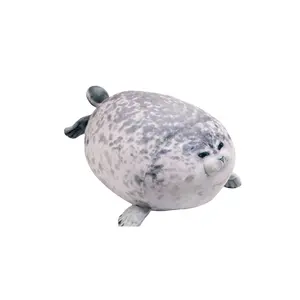 Fábrica lindo 3D diseño realista felpa sello gordito juguetes de peluche gigante mar Animal peluches almohada adorable sello juguetes de peluche