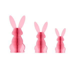 Adorno de Conejo de Pascua 3D de Papel, Formas de Conejo de Panal, Centro de Mesa de Primavera, Decoración Festiva <span class=keywords><strong>para</strong></span> Mesa, Regalo Ecológico al por Mayor - Product Image 3