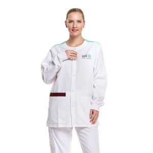 ZX Custom Women Scrubs Uniformes Sets 2023 Nuevo estilo Chaqueta de calentamiento Pantalones rectos Traje para el salón de belleza del hospital - Product Image 1