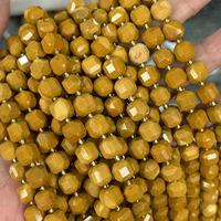 Tourmaline naturelle facettes 8mm Cube dés perles carrées Micro Laser diamant coupe pierres précieuses semi-finies perles en vrac