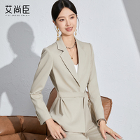 2025 nouveau Design Chic haut luxe femmes bureau pantalon et veste costume avec bouton décoration ODM OEM